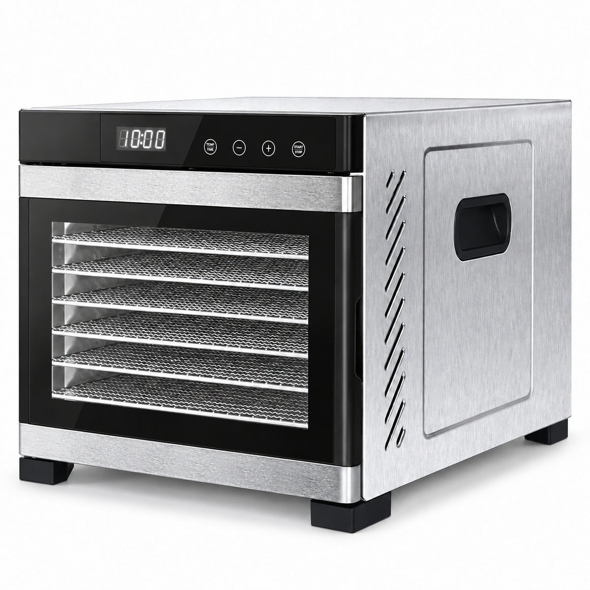 6-Tray Stainless Steel Food Dehydrator with Digital Timer