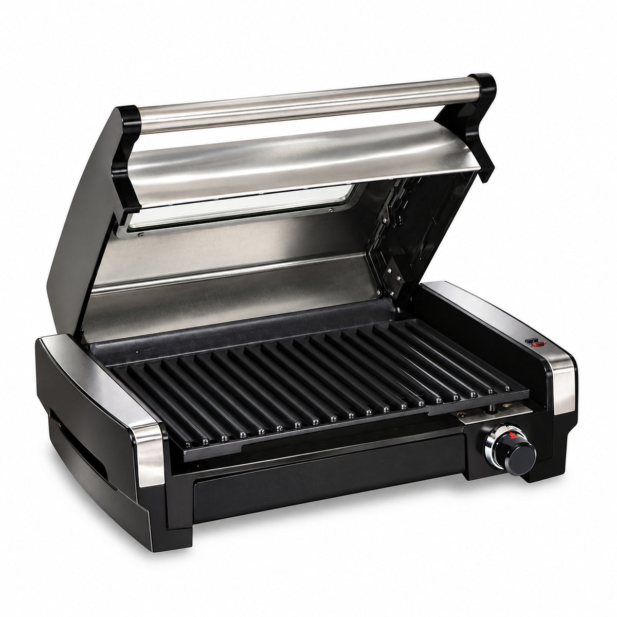 Indoor Electric Grill with Viewing Window and Temperature Control